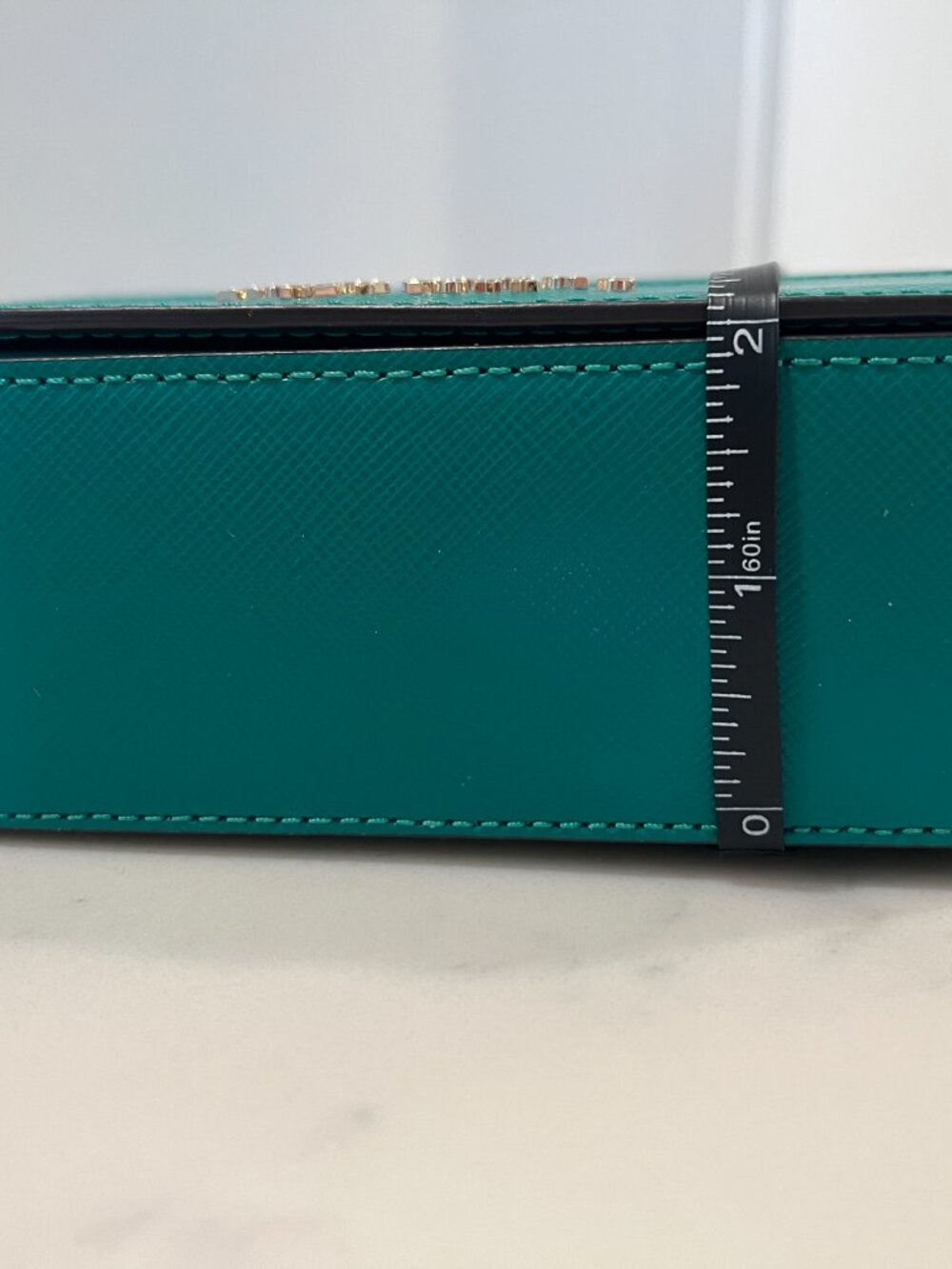 💚👜 Kate Spade Staci Square Crossbody Saffiano Leather | Wintergreen - Picture 2 of 9